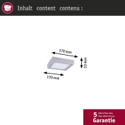 LED Panel Abia 2 White Select Dämmerungsgesteuerter Bewegungsmelder (HF) eckig 170x170mm  9,5W 1100lm 2700 - 4000K Chrom matt