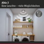 LED Panel Abia 2 White Select Dämmerungsgesteuerter Bewegungsmelder (HF) eckig 170x170mm  9,5W 1100lm 2700 - 4000K Chrom matt