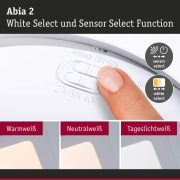 LED Panel Abia 2 White Select Dämmerungsgesteuerter Bewegungsmelder (HF) eckig 300x300mm  14W 900lm 2700 - 4000K Weiß