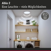 LED Panel Abia 2 White Select Dämmerungsgesteuerter Bewegungsmelder (HF) rund 400mm  16W 1400lm 2700 - 4000K Weiß