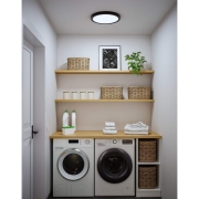 LED Panel Abia 2 White Select Dämmerungsgesteuerter Bewegungsmelder (HF) rund 400mm  16W 1400lm 2700 - 4000K Schwarz