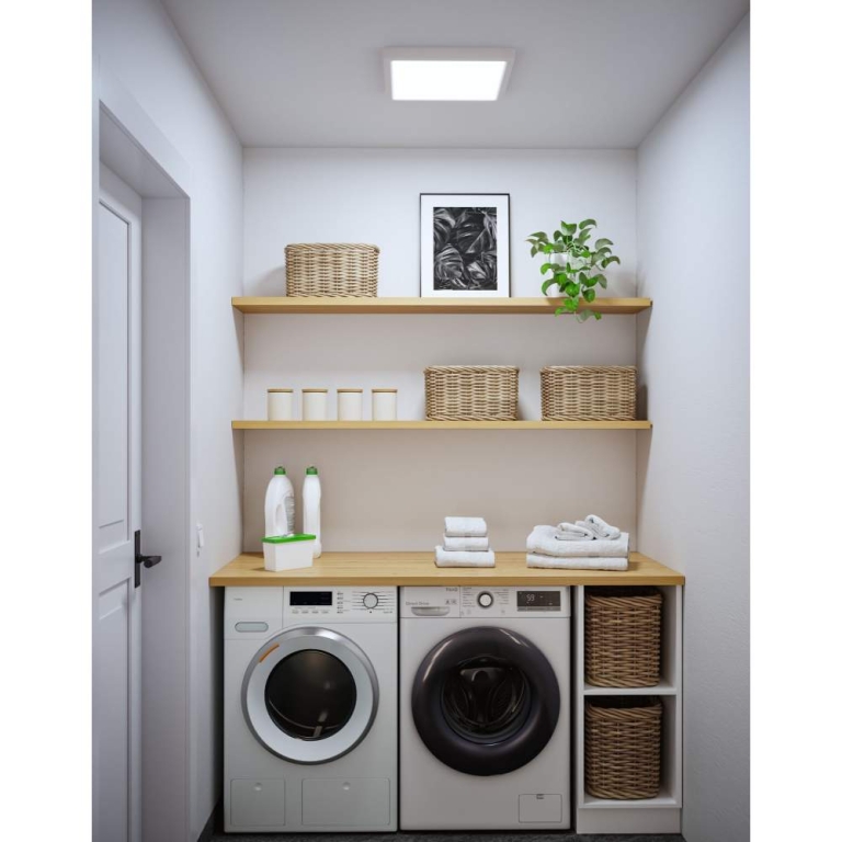 Paulmann LED Panel Abia 2 White Select Dämmerungsgesteuerter Bewegungsmelder (HF) eckig 400x400mm  16W 1400lm 2700 - 4000K Weiß