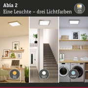 LED Panel Abia 2 White Select Dämmerungsgesteuerter Bewegungsmelder (HF) eckig 400x400mm  16W 1400lm 2700 - 4000K Chrom matt