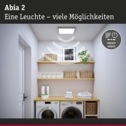 LED Panel Abia 2 White Select Dämmerungsgesteuerter Bewegungsmelder (HF) eckig 400x400mm  16W 1400lm 2700 - 4000K Chrom matt