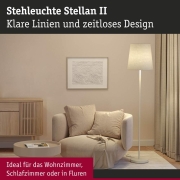 Stehleuchte Stellan II E27   max. 20W Creme Metall#Stoff