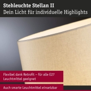 Stehleuchte Stellan II E27   max. 20W Creme Metall#Stoff