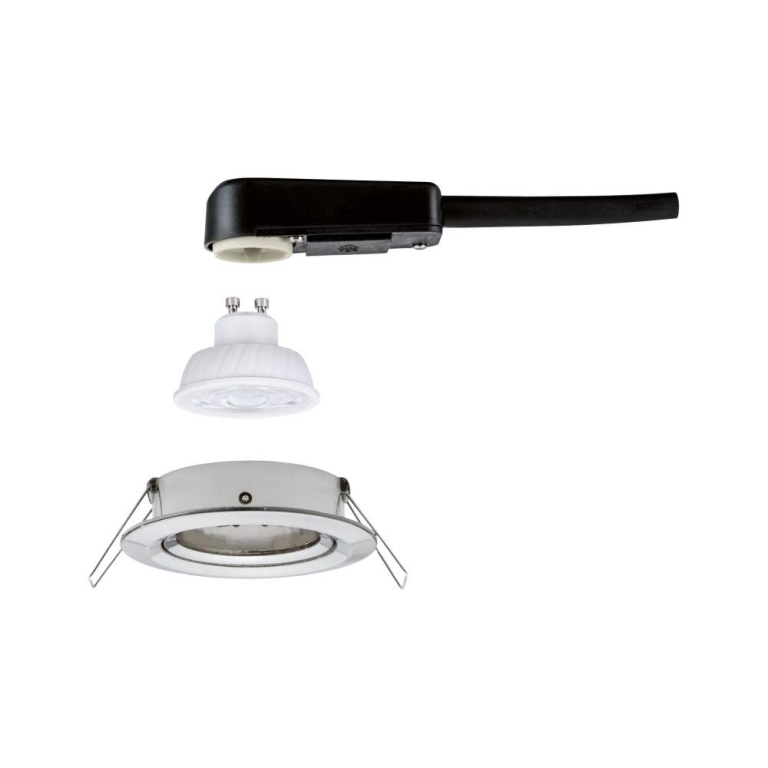 Paulmann LED Einbauleuchte Nova GU10 Flat schwenkbar 4,9W 550lm 230V  2700K Eisen gebürstet