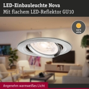 LED Einbauleuchte Nova GU10 Flat schwenkbar 4,9W 550lm 230V  2700K Eisen gebürstet
