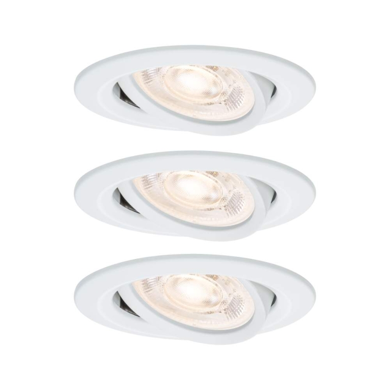 Paulmann LED Einbauleuchte Nova GU10 Flat schwenkbar 3x4,9W 3x550lm 230V  2700K Weiß matt