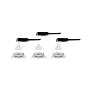 LED Einbauleuchte Nova GU10 Flat schwenkbar 3x4,9W 3x550lm 230V  2700K Eisen gebürstet