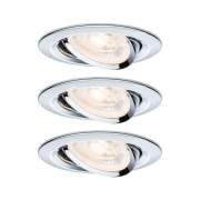 LED Einbauleuchte Nova GU10 Flat schwenkbar 3x4,9W 3x550lm 230V  2700K Chrom