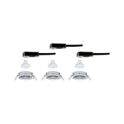 LED Einbauleuchte Nova GU10 Flat schwenkbar 3x4,9W 3x550lm 230V  2700K Chrom