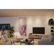 LED Einbauleuchte Nova GU10 Flat starr IP44 3x4,9W 3x550lm 230V  2700K Eisen gebürstet