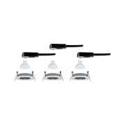 LED Einbauleuchte Nova GU10 Flat starr IP44 3x4,9W 3x550lm 230V  2700K Alu gedreht