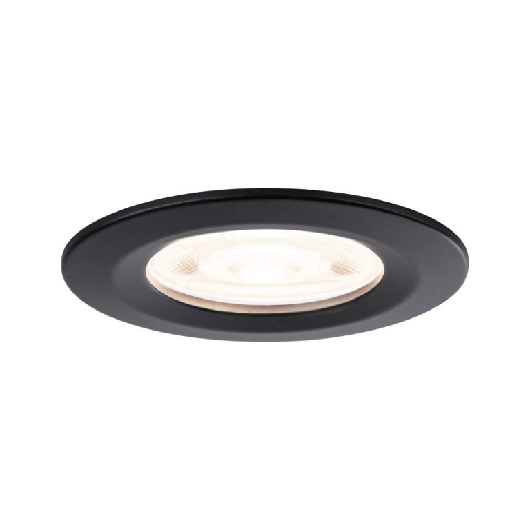 Paulmann LED Einbauleuchte Nova GU10 Flat starr IP44 3x4,9W 3x550lm 230V  2700K Schwarz matt