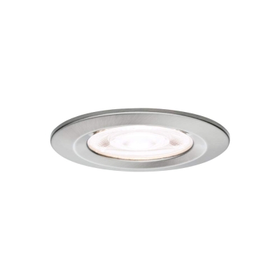 Paulmann LED Einbauleuchte Nova GU10 Flat starr IP44 4,9W 550lm 230V  4000K Eisen gebürstet
