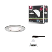 LED Einbauleuchte Nova GU10 Flat starr IP44 4,9W 550lm 230V  4000K Eisen gebürstet