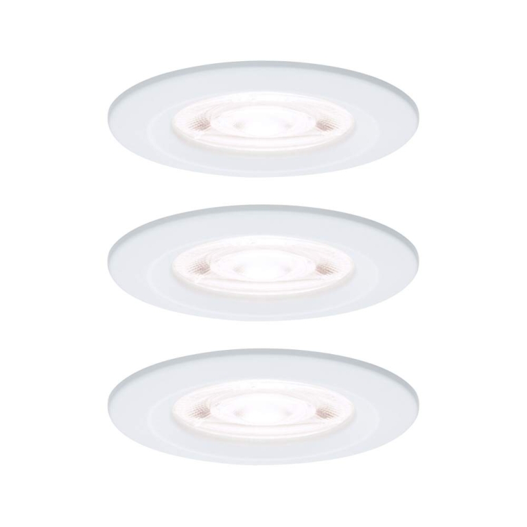 Paulmann LED Einbauleuchte Nova GU10 Flat starr IP44 3x4,9W 3x550lm 230V  4000K Weiß matt