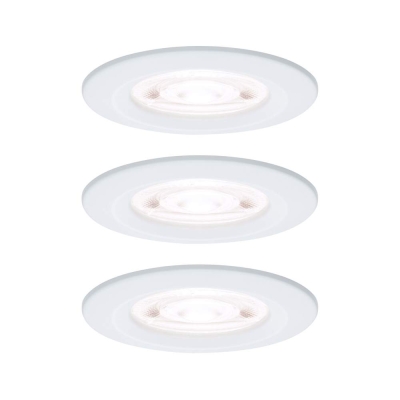 Paulmann LED Einbauleuchte Nova GU10 Flat starr IP44 3x4,9W 3x550lm 230V  4000K Weiß matt