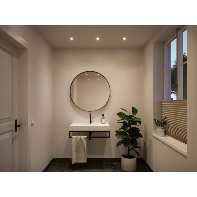 Paulmann LED Einbauleuchte Nova Plus GU10 Flat IP65 93mm 4,9W 550lm 230V dimmbar 2700K Weiß matt