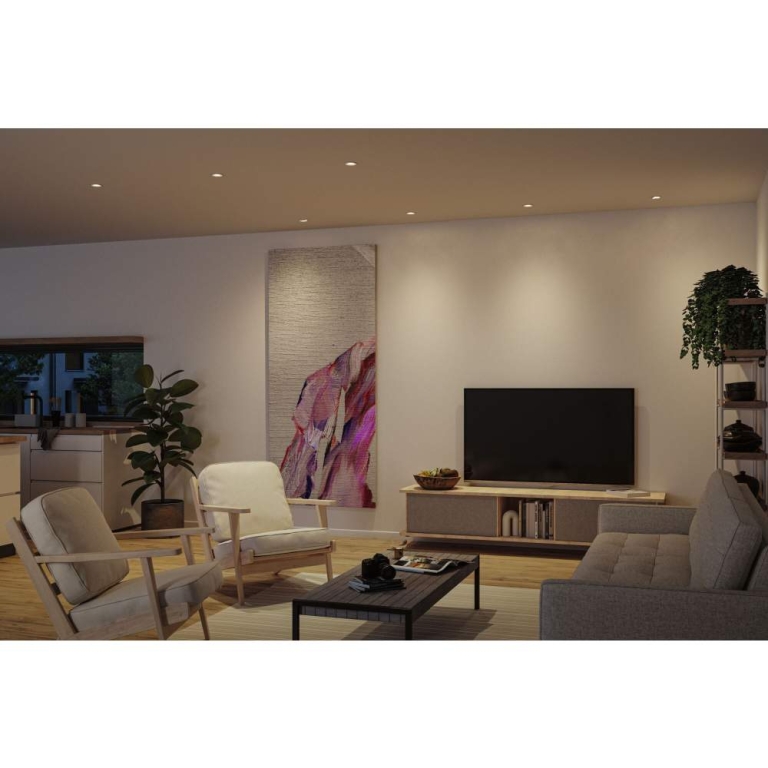 Paulmann LED Einbauleuchte Nova Plus GU10 Flat IP65 93mm 4,9W 550lm 230V dimmbar 2700K Weiß matt