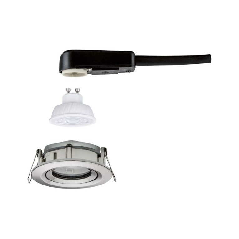 Paulmann LED Einbauleuchte Nova Plus GU10 Flat IP65 93mm 4,9W 550lm 230V  2700K Eisen gebürstet
