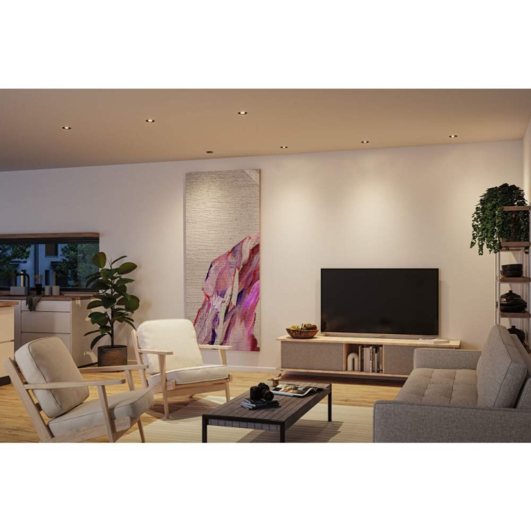 Paulmann LED Einbauleuchte Nova Plus GU10 Flat IP65 93mm 3x4,9W 3x550lm 230V dimmbar 2700K Schwarz matt