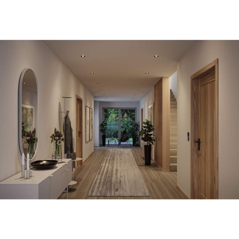 Paulmann LED Einbauleuchte Nova Plus GU10 Flat IP65 93mm 3x4,9W 3x550lm 230V dimmbar 2700K Schwarz matt