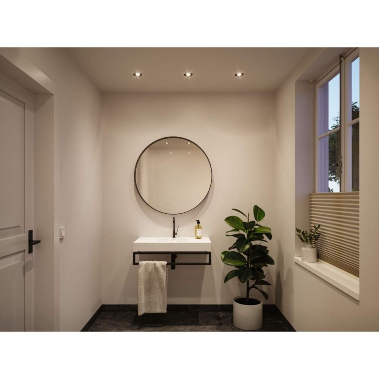 Paulmann LED Einbauleuchte Nova Plus GU10 Flat IP65 93mm 3x4,9W 3x550lm 230V dimmbar 2700K Schwarz matt