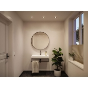 LED Einbauleuchte Nova Plus GU10 Flat IP65 93mm 3x4,9W 3x550lm 230V dimmbar 2700K Schwarz matt