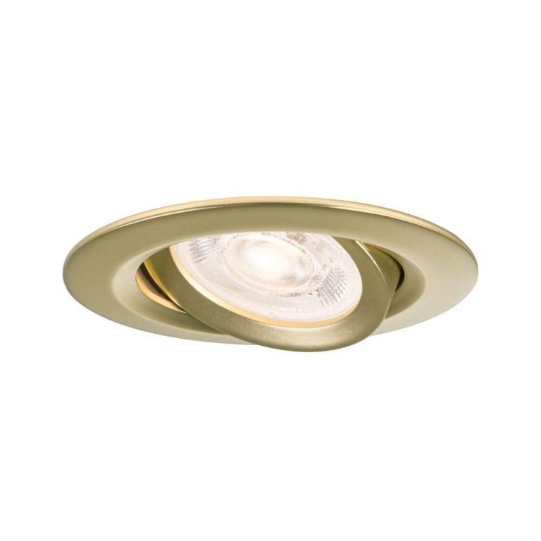 Paulmann LED Einbauleuchte Nova Plus GU10 Flat IP65 93mm 3x4,9W 3x550lm 230V dimmbar 2700K Gold matt