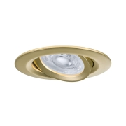 LED Einbauleuchte Nova Plus GU10 Flat IP65 93mm 3x4,9W 3x550lm 230V dimmbar 2700K Gold matt