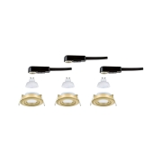 LED Einbauleuchte Nova Plus GU10 Flat IP65 93mm 3x4,9W 3x550lm 230V dimmbar 2700K Gold matt