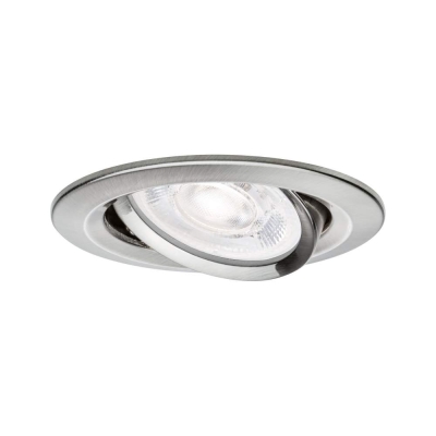 Paulmann LED Einbauleuchte Nova Plus GU10 Flat IP65 93mm 4,9W 550lm 230V dimmbar 4000K Eisen gebürstet