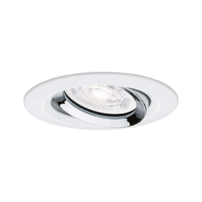 Paulmann LED Einbauleuchte Nova Plus GU10 Flat IP65 93mm 4,9W 550lm 230V dimmbar 4000K Weiß matt#Chrom