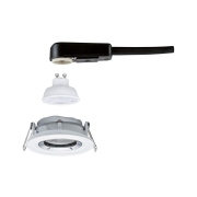 LED Einbauleuchte Nova Plus GU10 Flat IP65 93mm 4,9W 550lm 230V dimmbar 4000K Weiß matt#Chrom