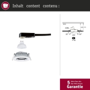 LED Einbauleuchte Nova Plus GU10 Flat IP65 93mm 4,9W 550lm 230V dimmbar 4000K Weiß matt#Chrom