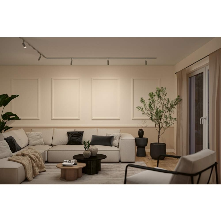 Paulmann URail Schienenspot 3-Step-Dim Tubo Einzelspot  300lm 4W 2700 - 4000K dimmbar 230V Chrom matt