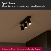 Spotlight Lirena GU10 max. 3x10W Schwarz matt Metall