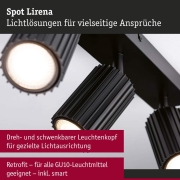 Spotlight Lirena GU10 max. 3x10W Schwarz matt Metall