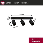 Spotlight Lirena GU10 max. 3x10W Schwarz matt Metall