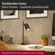 Tischleuchte Lirena GU10 max. 7W Schwarz matt Metall