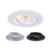 LED Einbauleuchte White Select Viona Einzelleuchte  IP65 rund 85mm 25°  6W 520lm 230V  2700 - 4000K Schwarz matt#Weiß matt#Chrom matt