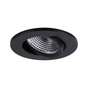 LED Einbauleuchte White Select Viona Einzelleuchte  IP65 rund 85mm 25°  6W 520lm 230V  2700 - 4000K Schwarz matt#Weiß matt#Chrom matt