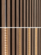 LED Strip Akkustik Paneel Basisset 2,4m 3000K Schwarz