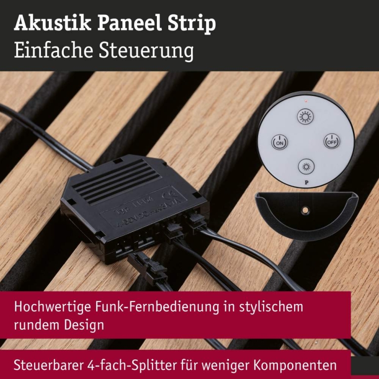 Paulmann LED Strip Akkustik Paneel Erweiterung Erweiterung 2,4m 3000K Schwarz