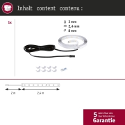 LED Strip Akkustik Paneel Erweiterung Erweiterung 2,4m 3000K Schwarz