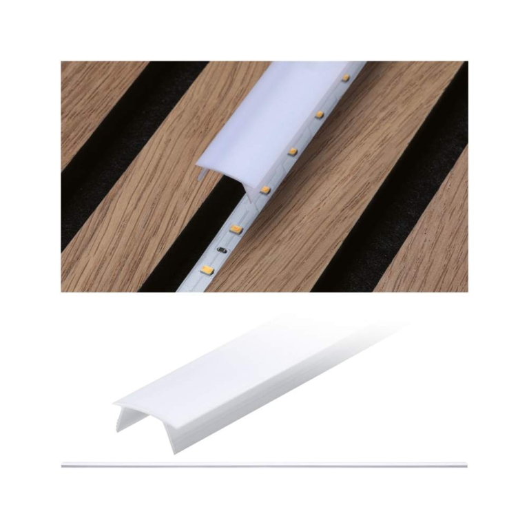 Paulmann LED Strip Aufbauprofil Diffusor 0,8m Kunststoff Weiß