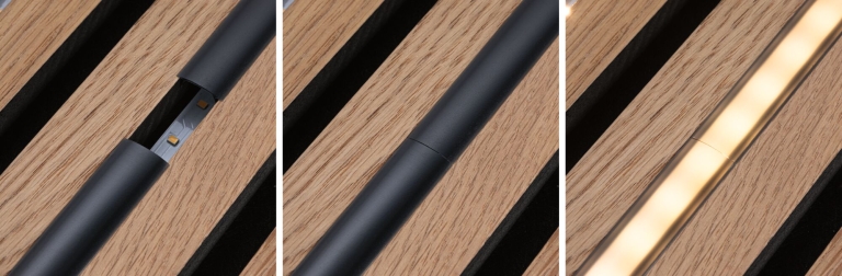 Paulmann LED Strip Aufbauprofil Diffusor 0,8m Kunststoff Schwarz