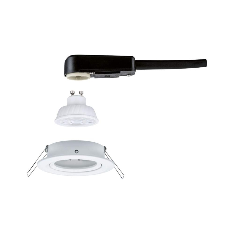 Paulmann LED Einbauleuchte 3-Step-Dim Nova GU10 Flat schwenkbar 4,9W 550lm 230V dimmbar 2700K Weiß matt
